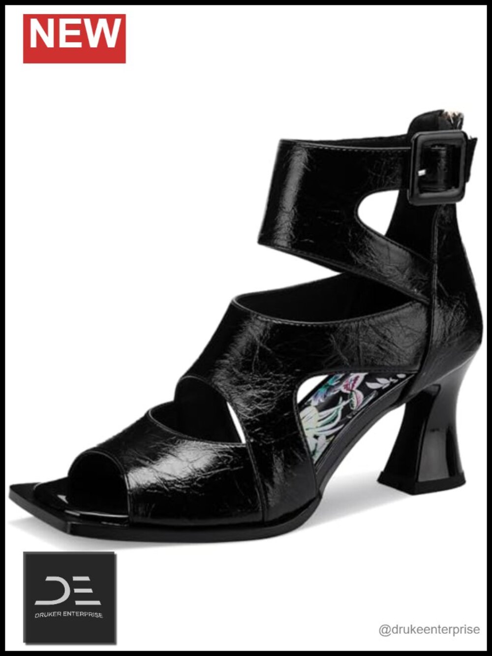 Chunky Gladiator Sandals Women Peep Toe Strappy High Heels Dressy Block Heel